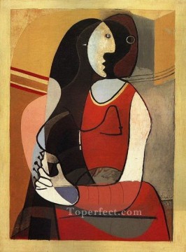 Femme assise 1 1937 Cubismo Pinturas al óleo